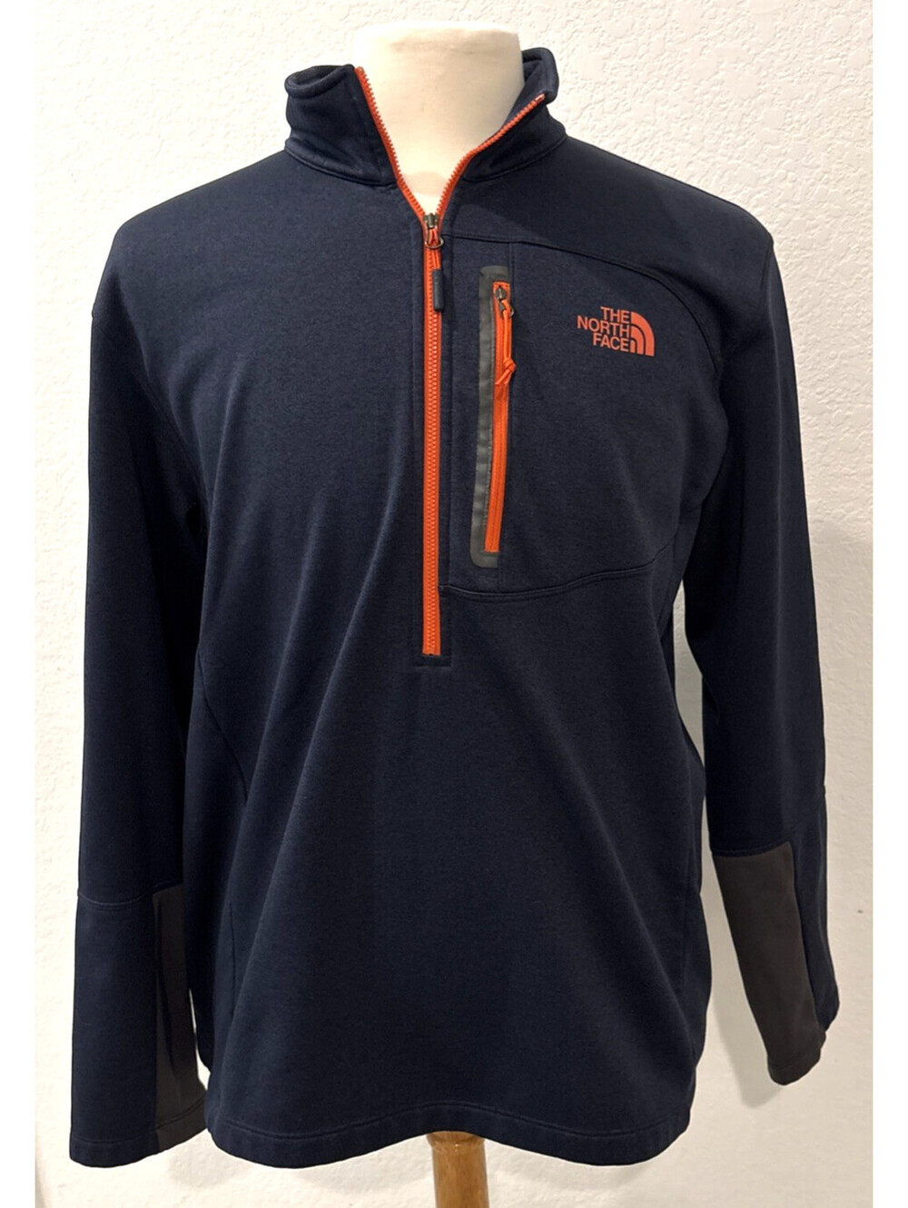 The North Face Blaze 1/2 Zip Pullover Navy Orange Men's XL